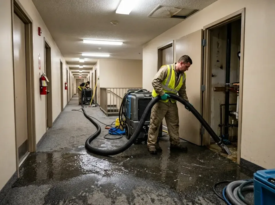 multi-unit-apartment-hallway-f-005 — frequently asked questions, Emergency Burst Pipe Water Extraction & Removal in Woodlynn…